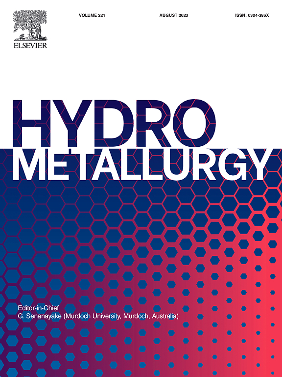 Go to journal home page - Hydrometallurgy